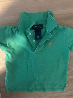 Polo by Ralph Lauren Toddler Green Polo with Orange Pony